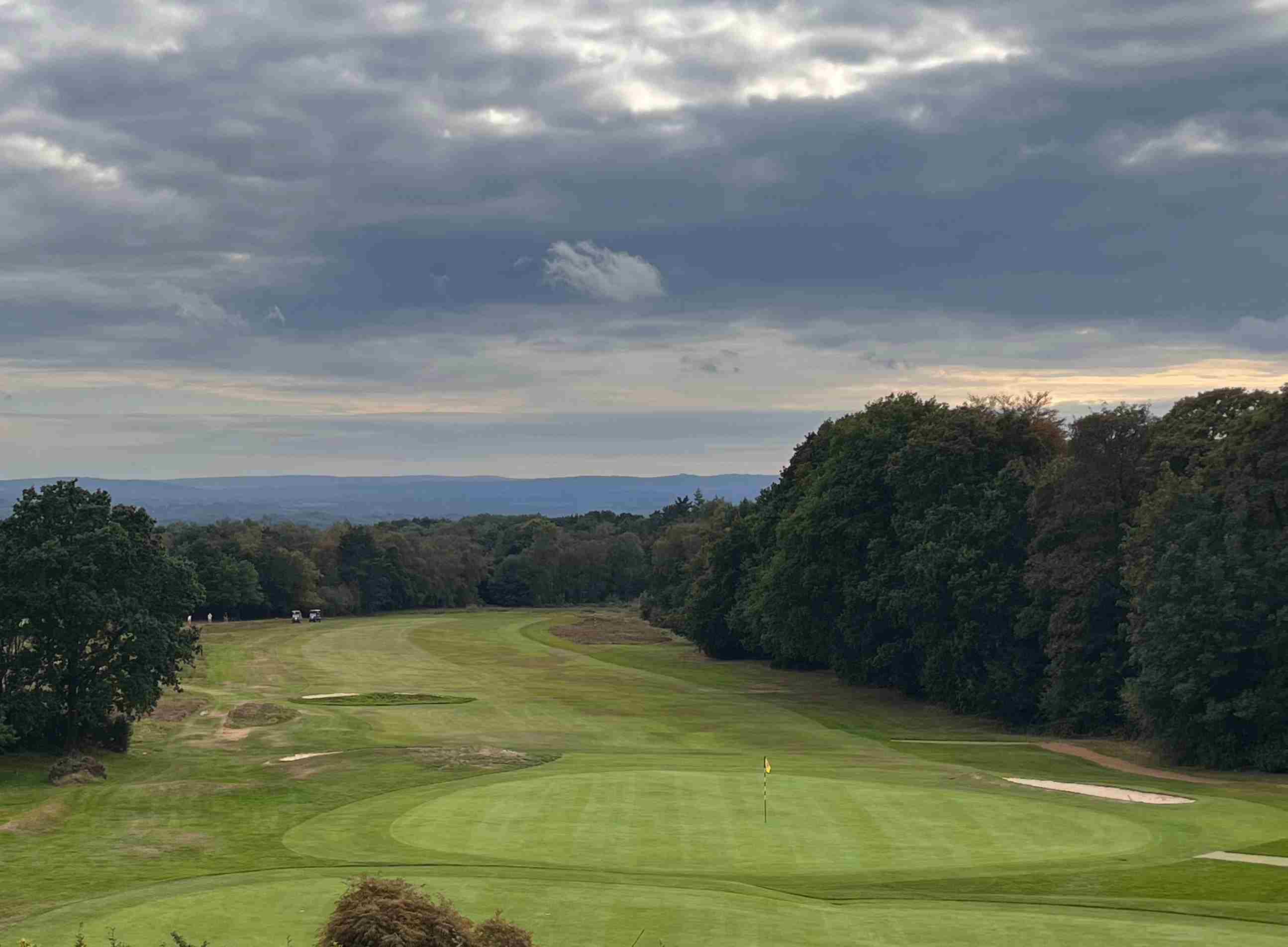 2023 Tour 18th hole from the balcony at Croworough Beacon