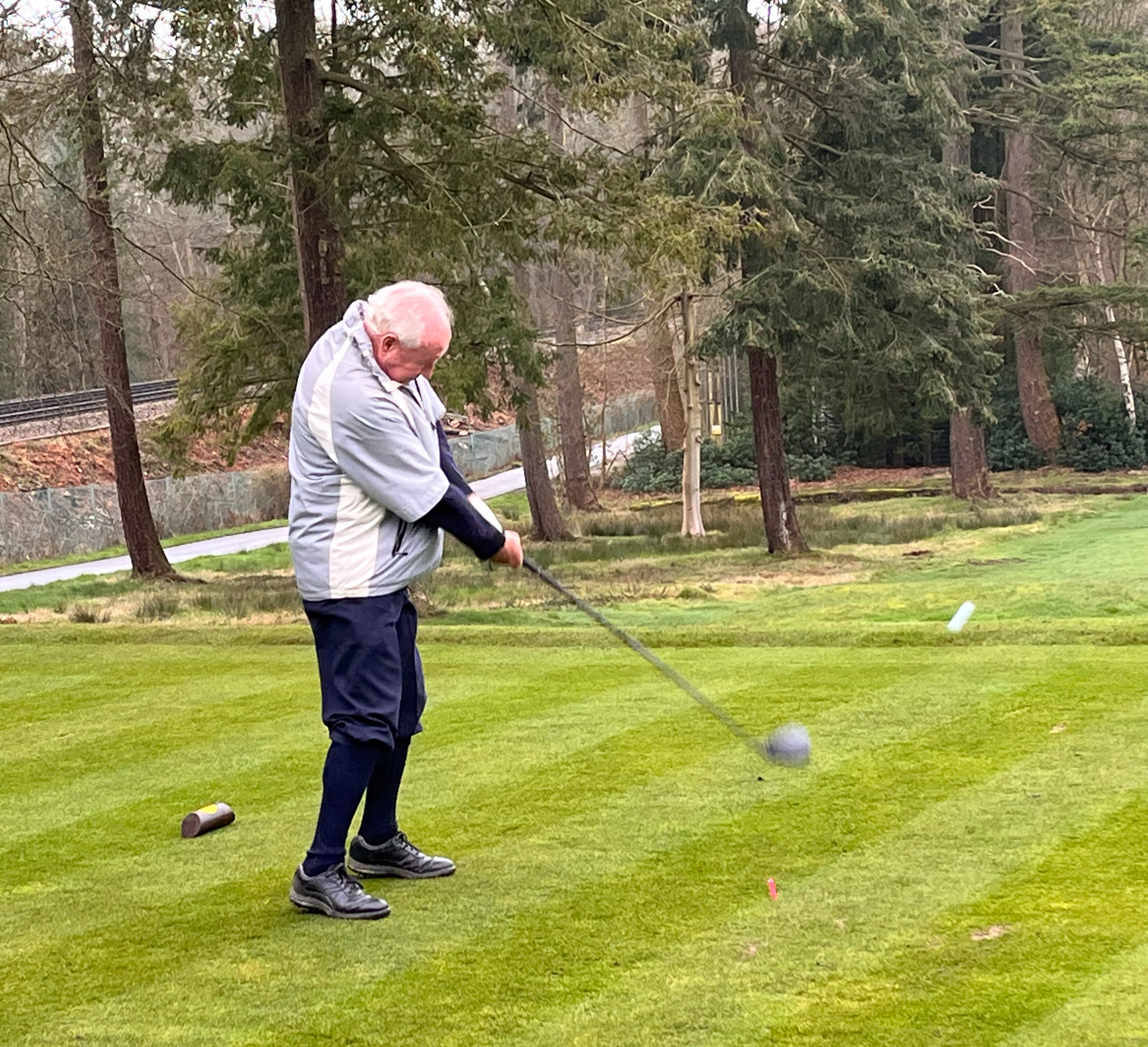 Roger Whitefield drives in